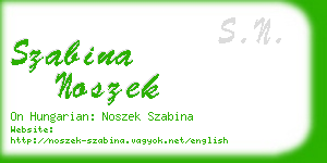 szabina noszek business card